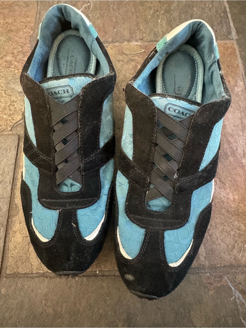 COACH Women’s Teal and Black Casual Sneakers